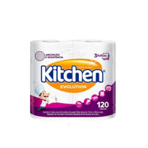 Papel Toalha Folha Tripla Kitchen Evolution 2 Unidades